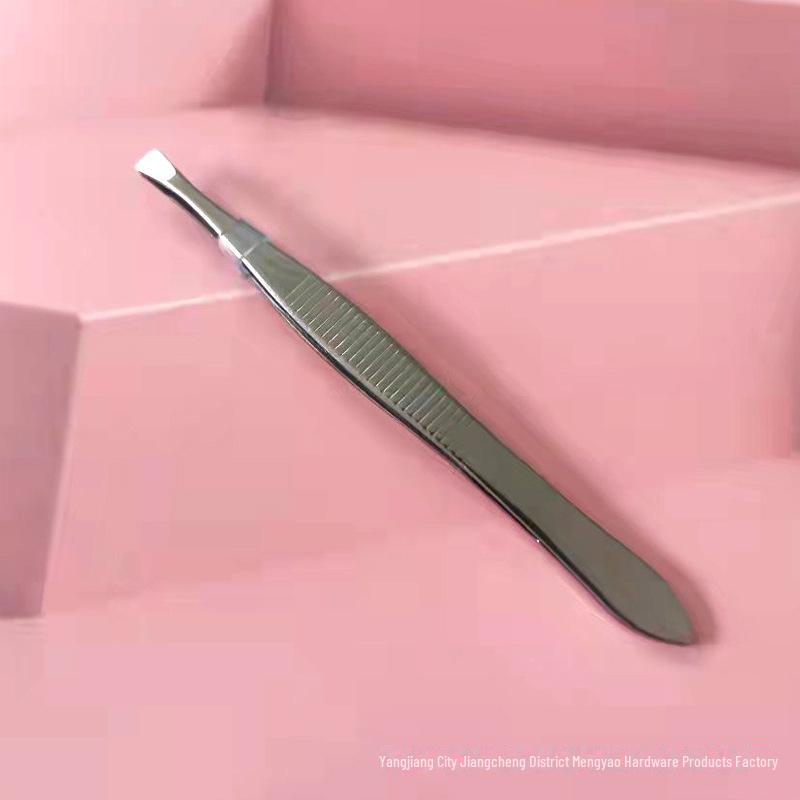 Пинцеты для ресниц и бровей из нержавеющей стали с прямыми и скошенными кончиками для выщипывания и пересадки