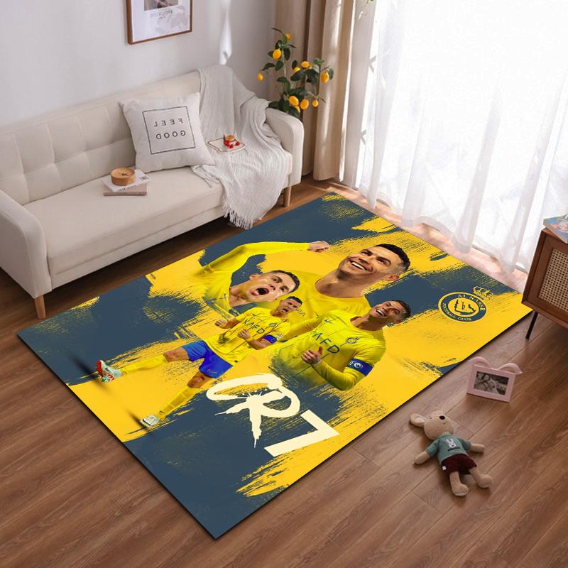 "CR7 Al Nassr Football Club Rug, Non-slip rug suitable for living room and bedroom sofas"