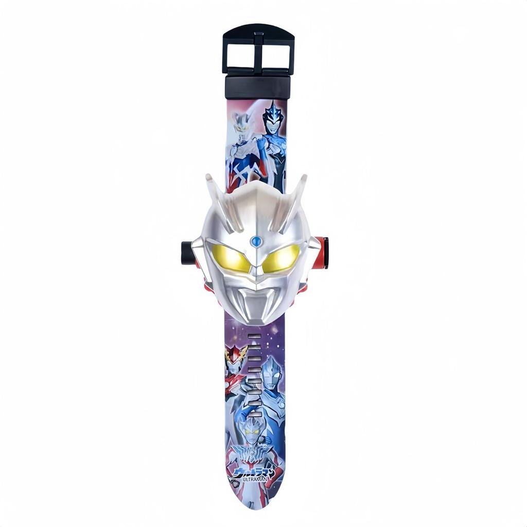 Детские часы в стиле аниме «Ультрамен», детские часы, игрушки, милые мультяшные проекции со вспышкой, часы, подарки на день рождения