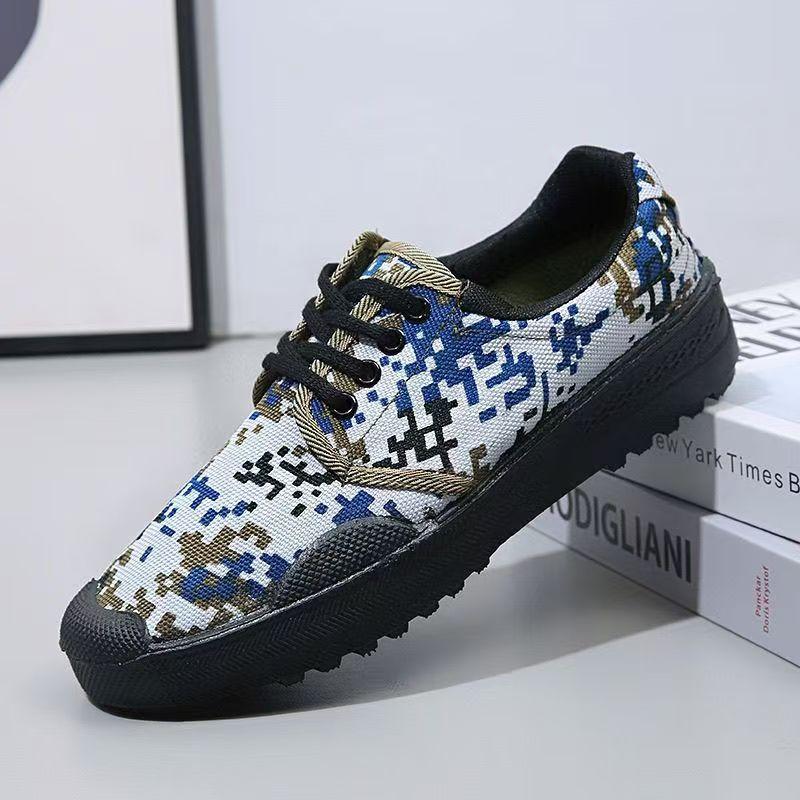Jiefang Shoes Wear-resistant Breathable Training Shoes for Men Military Training Shoes for Migrant Workers Labor Protection Shoes Rubber Shoes