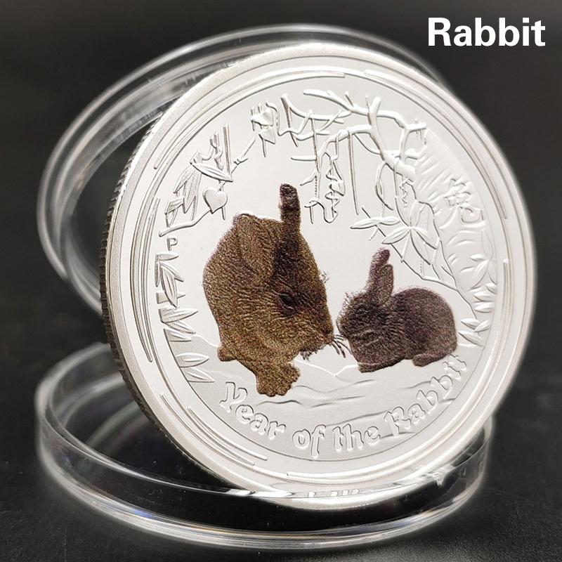 12 стилей коллекции знаков зодиака Памятные монеты Рельефные монеты Животные Раскрашенные копии Поделки AVE