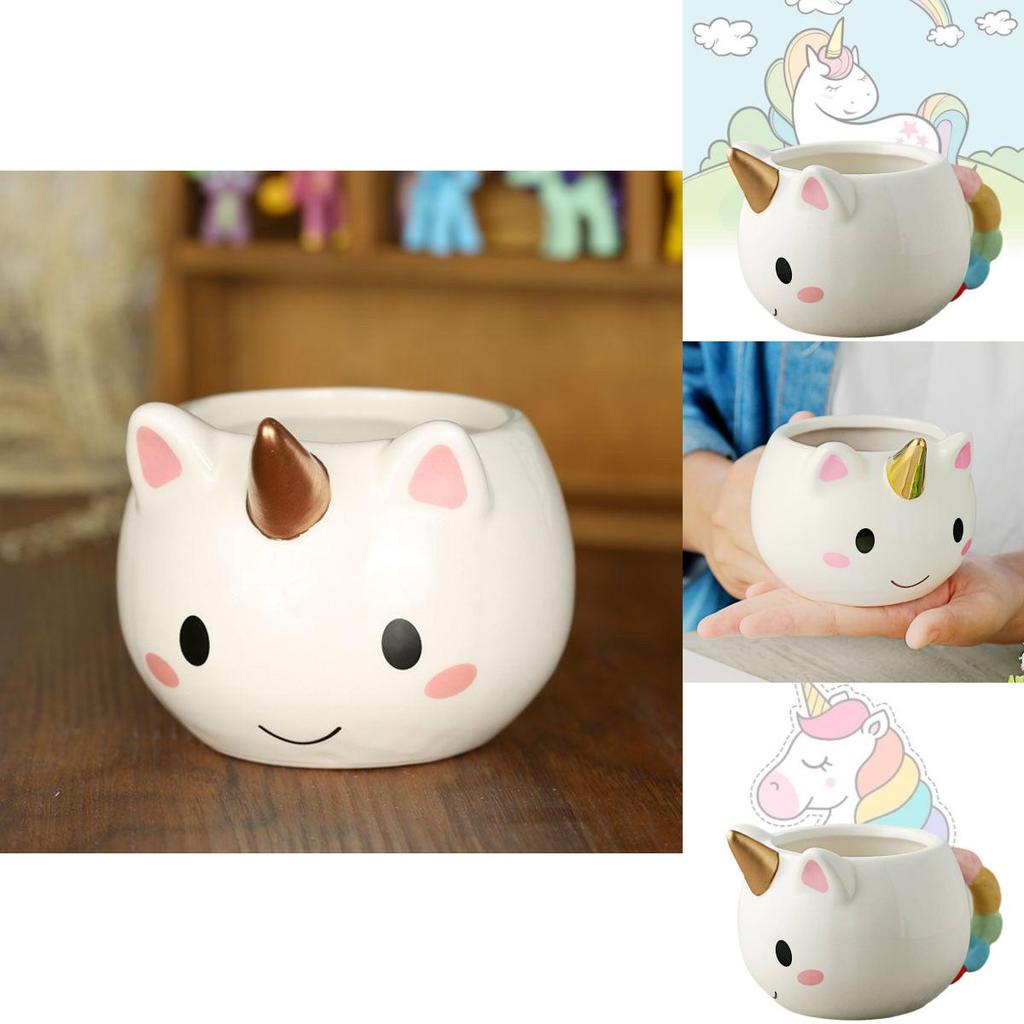 Мультяшная керамическая кружка с единорогом, устойчивая к высоким температурам, идеально подходит для молока и кофе