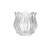 2PCS Elegant Vintage Tulip Shaped Candle Holder Mini Romantic Candle Cup Clear Ornament Glass Candle Holder Living Room