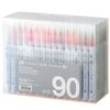 Kuretake Color Brush Pens ZIG Clean Color Real Brush Set - 90 Colors RB-6000AT/90V