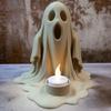 Ghost Candle Holder with Flameless LED Candle Lamp 3D Printed Halloween Decoration