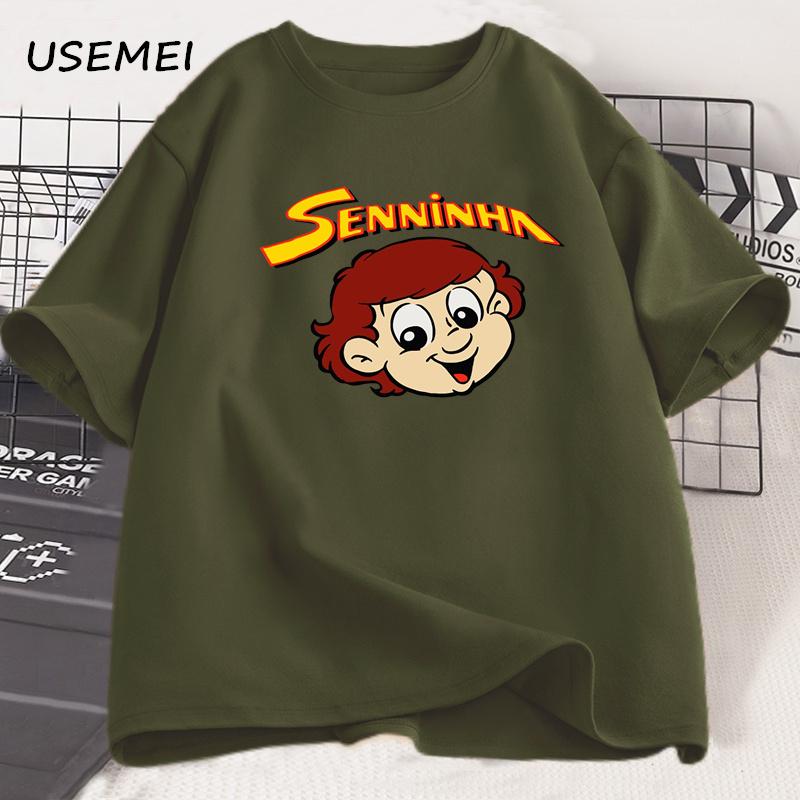 Rare Vintage 90s Ayrton Senna Senninha Deadstock Tshirt Ayrton Senna Foundation Tee Shirt Cotton Short Sleeve Men's Tees