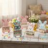 6PCS/SET Cartoon Easter Cash Holder Portable Decorative Bunny Banknote Card Funny Paper Banknote Ornament Easter Celebration