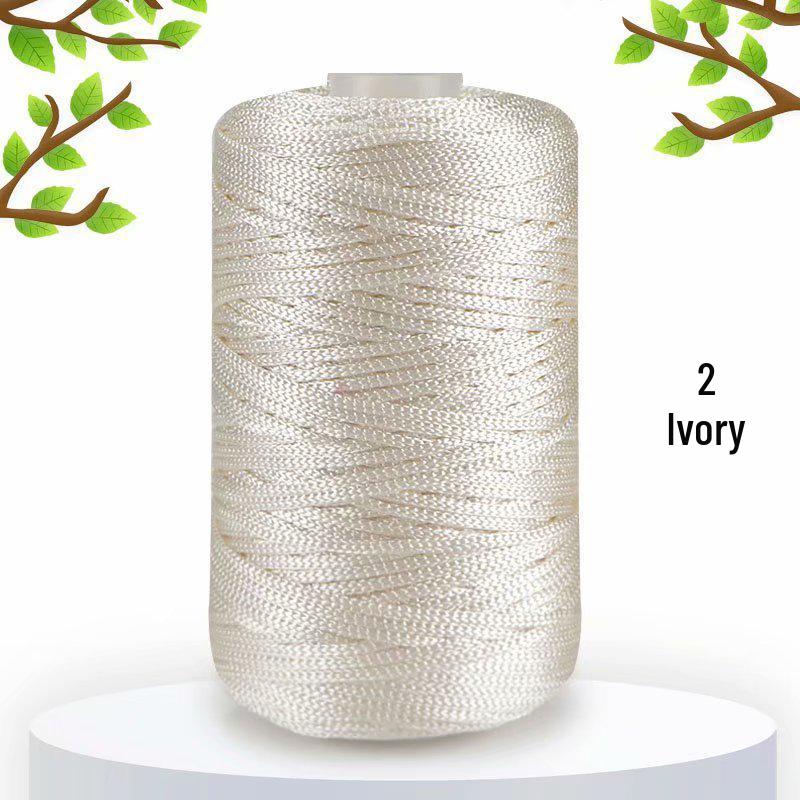 125 г Легкая Ледяная Шелковая Льняная Пряжа для Летних Шляп, Средней Тонкости Вязания, Сумок DIY, Подушек и Блестящая Полая Пряжа