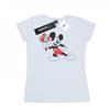 Womens/Ladies Mickey Mouse Flowers Cotton T-Shirt