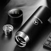 AASU1 1Pcs Car Smart Thermos Bottle With Temperature Display Coffee Cup Stickers For Mercedes-Benz CLA CES CLS SLK GLK CLK SLS CLG GLE