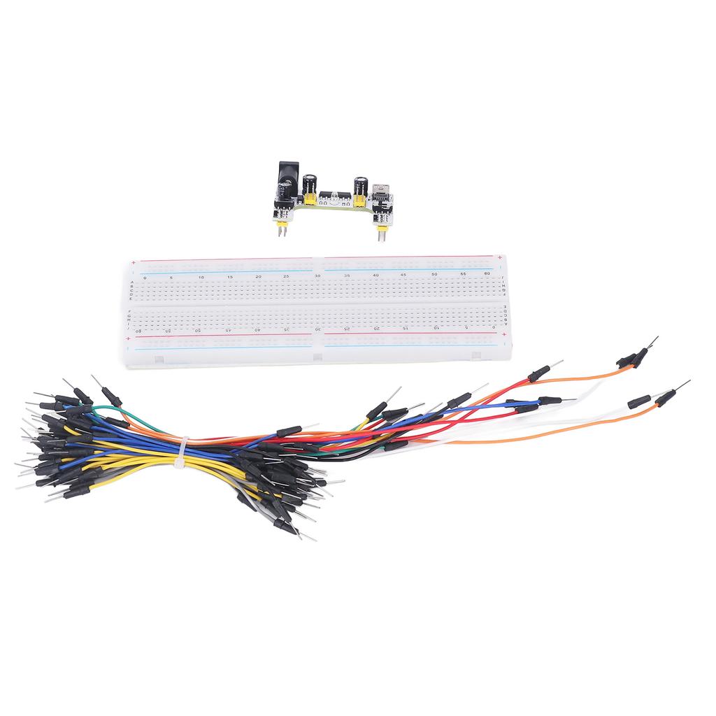Набор макетной платы электрический 830 точек соединения для начинающих с источником питания, перемычками 12 В