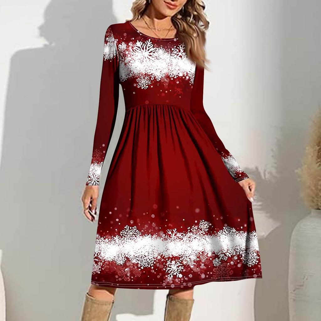 Женское повседневное платье с градиентным принтом, весеннее, с карманом, с круглым вырезом, с длинным рукавом