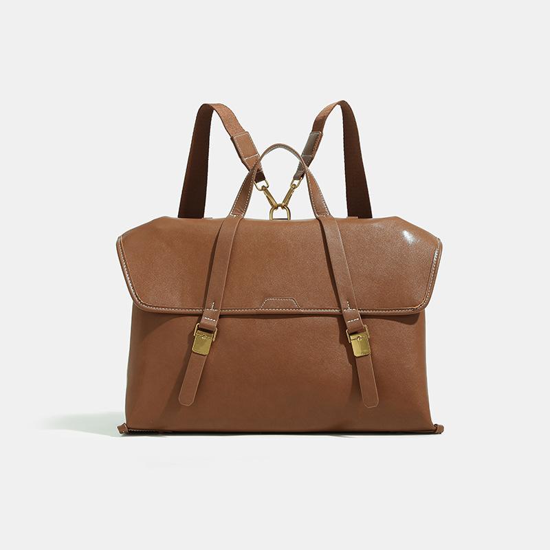 2025 New Women's Bag: Niche High-End Briefcase, Vintage Backpack, Large Capacity Tote Bag, Commuting Laptop Bag