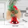 Christmas Bowknot with Bells for Christmas Tree Hanging Ornament Christmas Decoration Pendant Baubles Wedding Party Gift