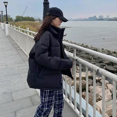 Повседневная зимняя куртка-пуховик, женская одежда, короткий стиль, корейская свободная зимняя куртка с хлопковой подкладкой, новинка 2024 года FP378