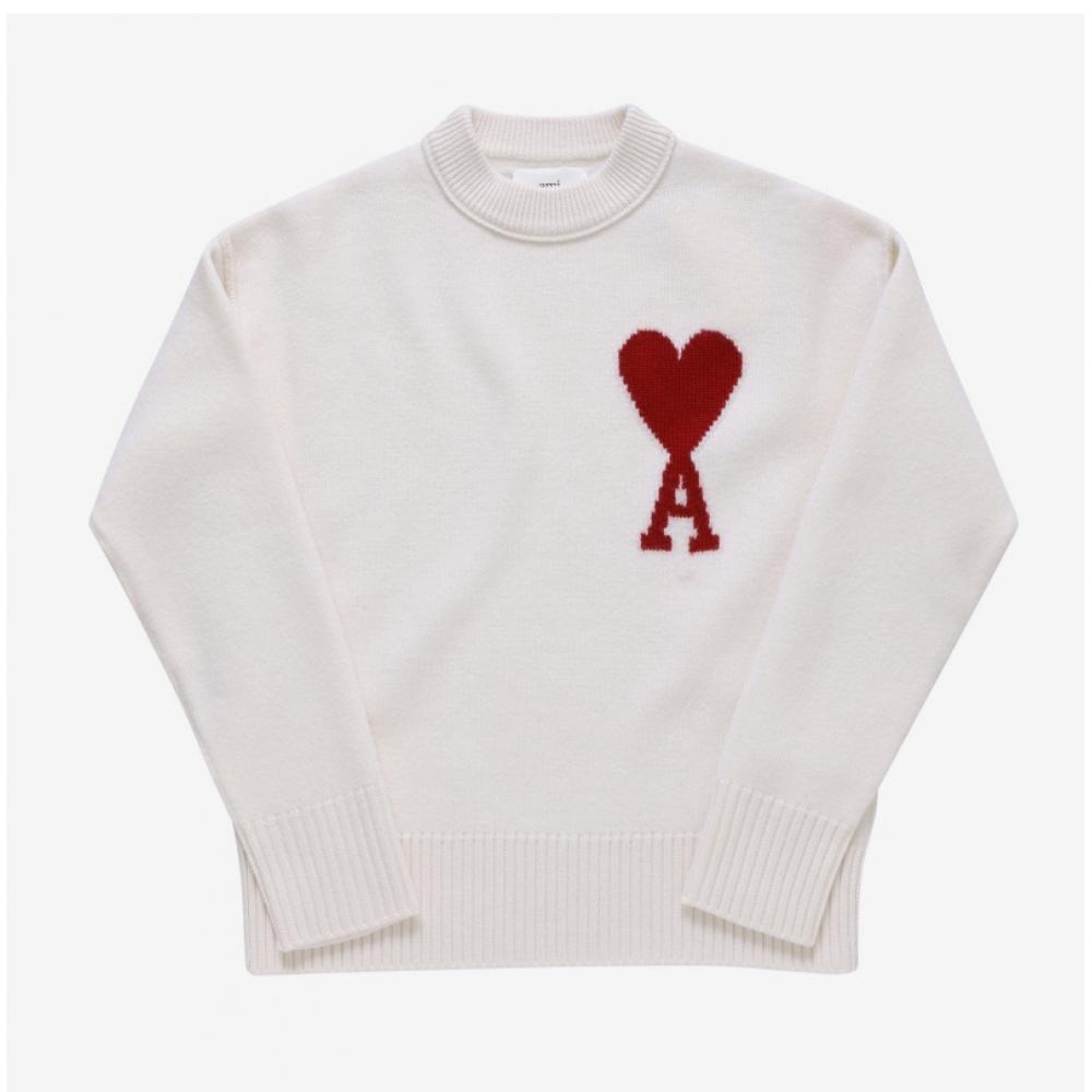 Ami Bfuks006 018 154 Ami De Coeur Логотип Большое Сердце Изнаночное Вязание Public Knit