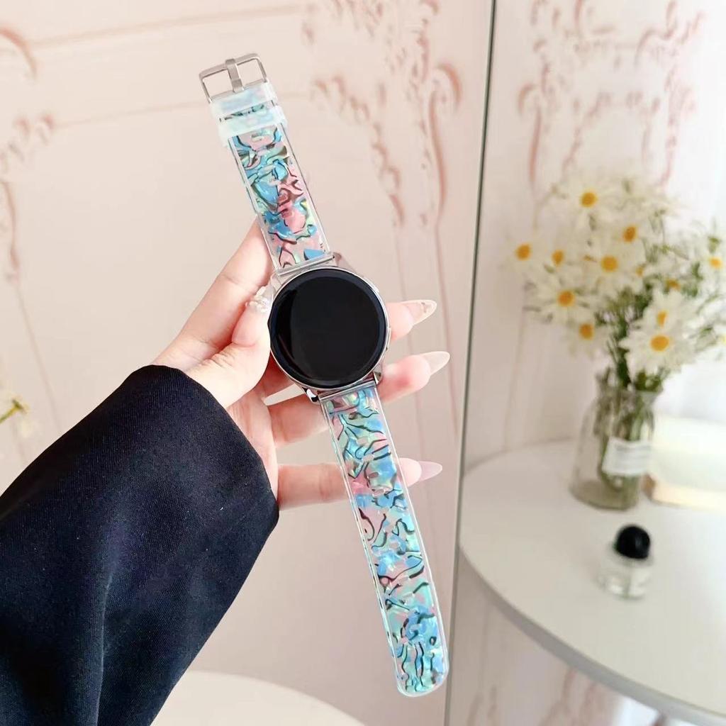 20 мм 22 мм универсальный ремешок для часов - TPU Shell Zebra Pattern Летний дышащий спортивный ремешок для умных часов Samsung Galaxy Watch Huawei Watch Xiaomi Watch