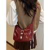 Fashion Women Crosbody Bags Vintage PU Leather Solid Color Commuter Bag Autumn New Lady Handbag and Purse