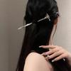 Ancient Style Sword Hairpin: Hanfu Headdress with Tassel Pendant for Qipao Costumes