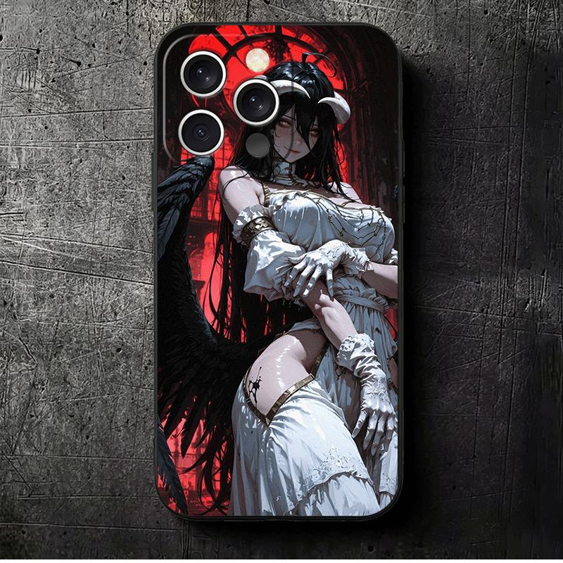Мягкий чехол для телефона Albedo O-Overlords Аниме для iPhone 16 16E 17 Air 15 Pro Max 14 Plus 13 Mini 11 12 7 Черный чехол Задняя панель