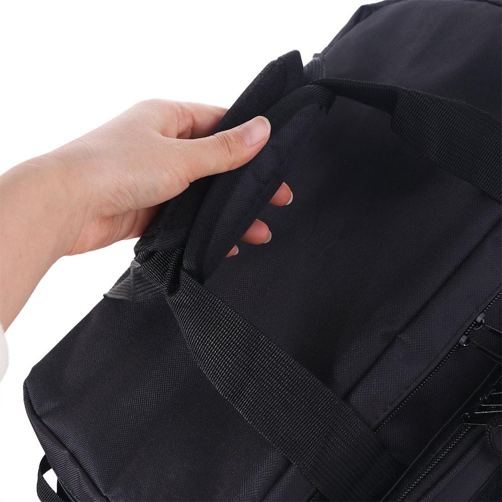 Thick Padded Base Tool Storage Bag Black Color Water Resistant Tool Bag Outdoor Activities