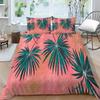 Family Bedding Single Double Bed Full Size Plant Printing Series Bedding Leaf Pattern Pillowcase and Quilt Cover Washable Home Decoration
