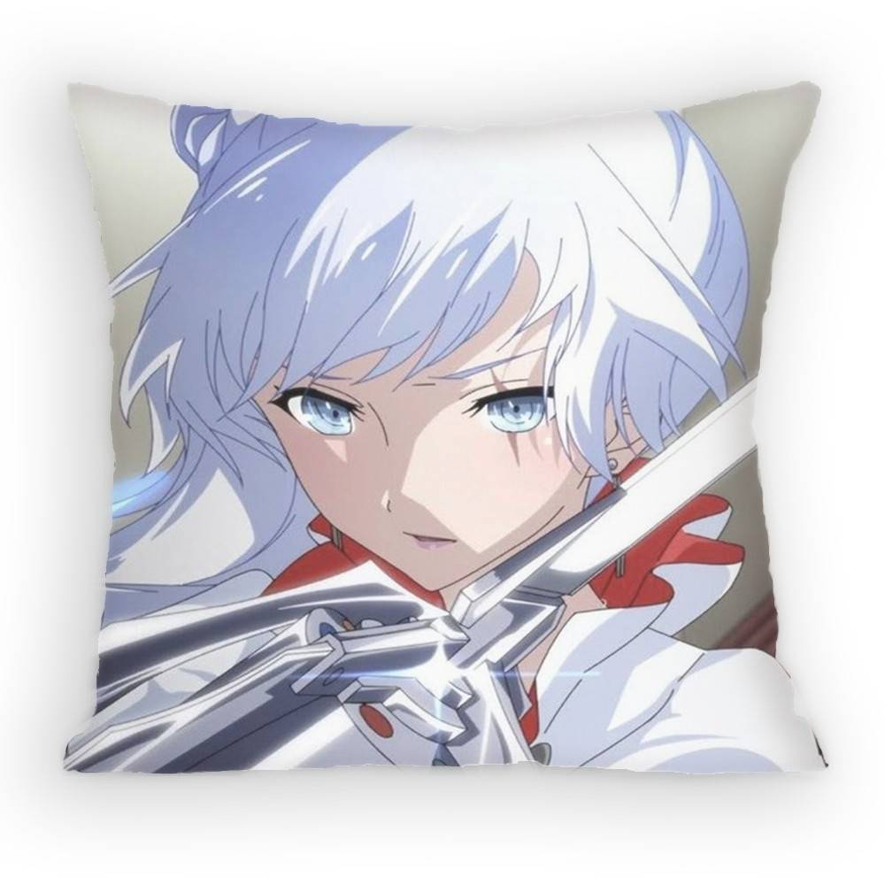 RWBY ICE Queendom Weiss Schnee Pillow Case Sofa Living Room for Bedroom car Headboard Backrest Cushion Square Cushion Nap Time