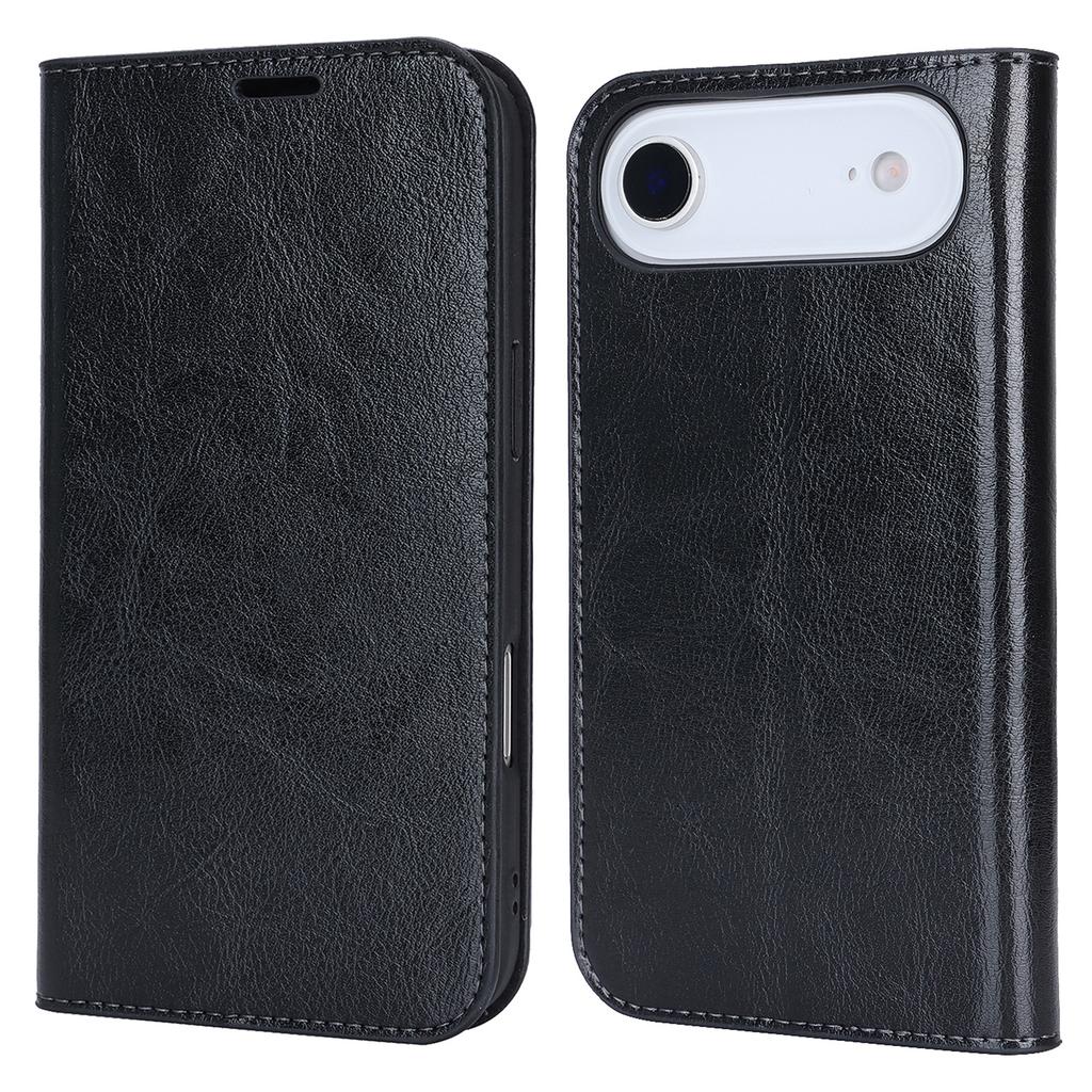 For iPhone 17 Air Case Crazy Horse Texture Split Leather Wallet Phone Cover