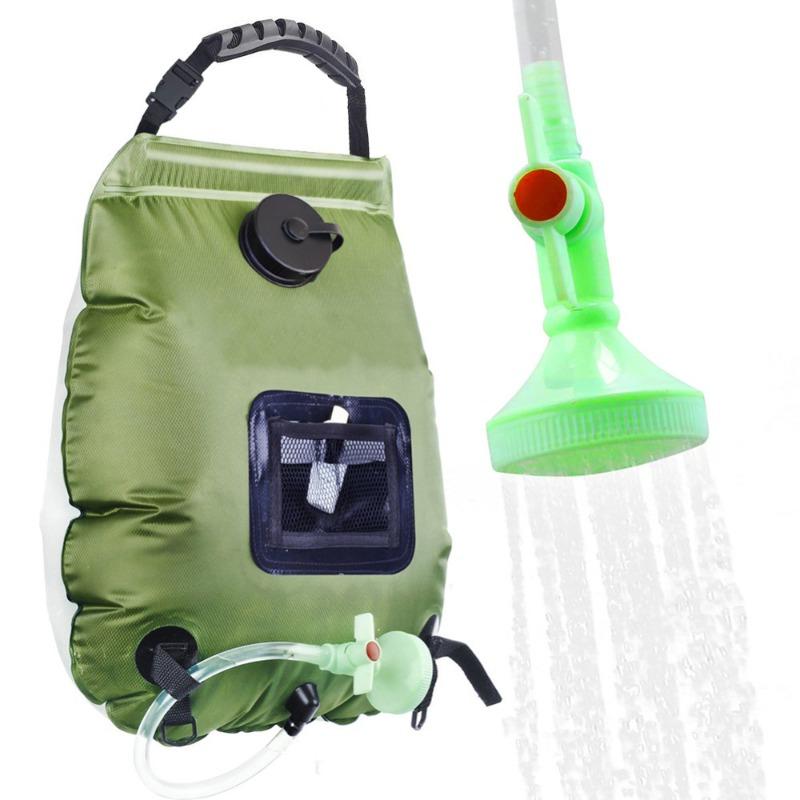 20L Solar Powered Heat Absorbing Shower Bag, Outdoor Camping Shower Water Bag, Wash Bag