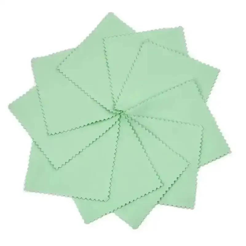 10 Pcs Smooth Lint Free Glasses Lens Cleaning Cloth Jewelry Gold As Silver Polishing Sheets Home Glass Traceless Clean Products