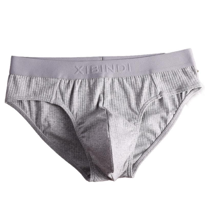 Мужское нижнее белье из чистого хлопка, дышащие трусы-треугольники, молодежные мужские трусы U-образной формы, сексуальные однотонные простые шорты