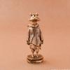 Japanese Style Brass Frog Ornament Mini Standing Frog Metal Statue Antique Copper Crafts Office Home Tea Pet Table Decorations