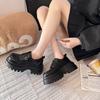 French Fashion Platform Loafers Women's 2025 Spring and Autumn New Versatile British Style Casual Height-increasing Small Leather Shoes