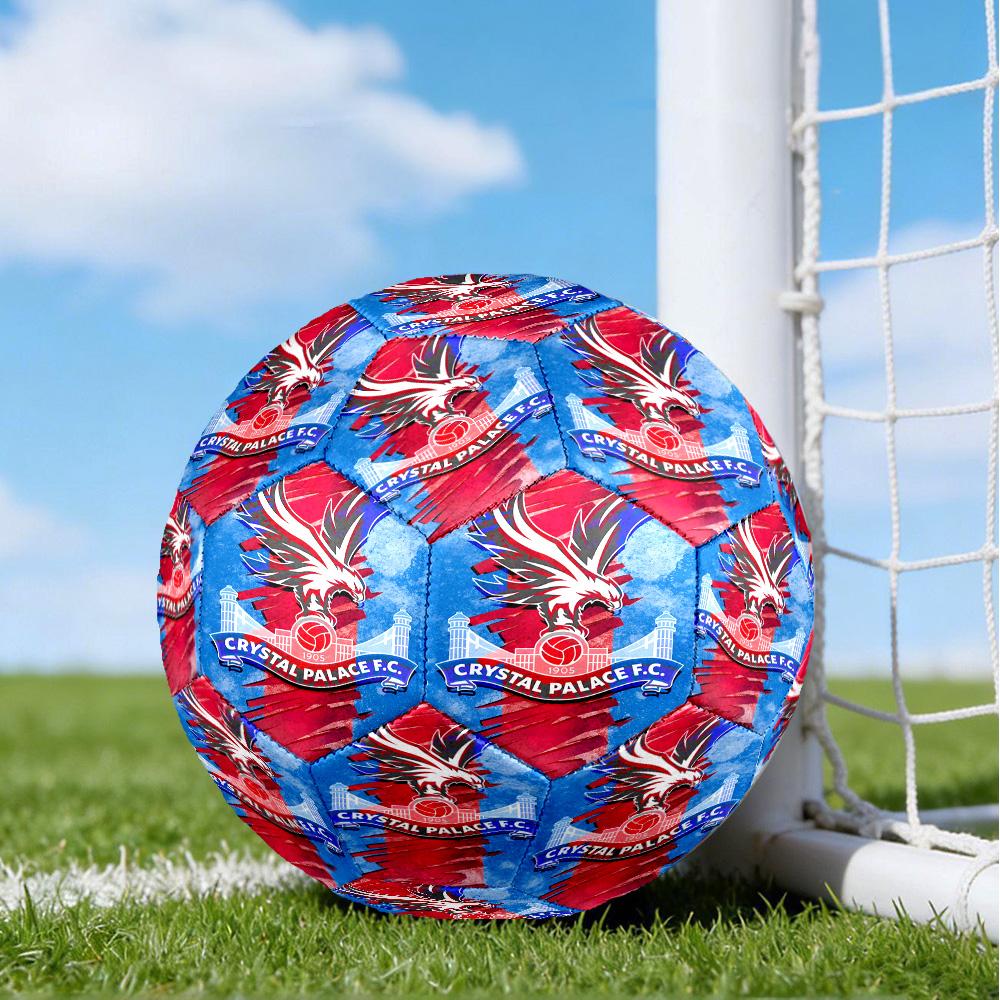 Crystal Fc Crest Printed Size 5 Soccer Balls, High-Quality, Anti-Slip, Protective Football, A Unique Gift , Birthdays, Christmas Gifts