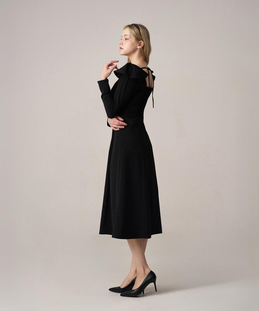 Платье Audrey с лентой SQUSQUARE_Классический черный