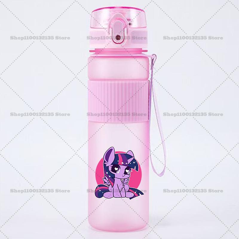 My Little Pony Девочки Спортивная Бутылка для Воды Аниме Мотивационная Герметичная Портативная Многоразовые Стаканы Для Путешествий на Открытом Воздухе Тренажерного Зала Кувшины Подарок 550 мл Безопасно для Детей