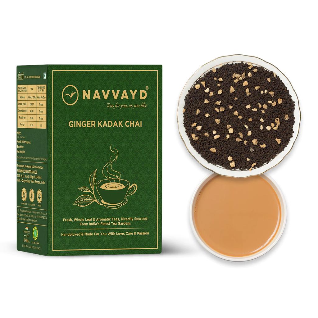 Кадак чай с Имбирем (100 г), Ginger Kadak Chai,  Navvayd