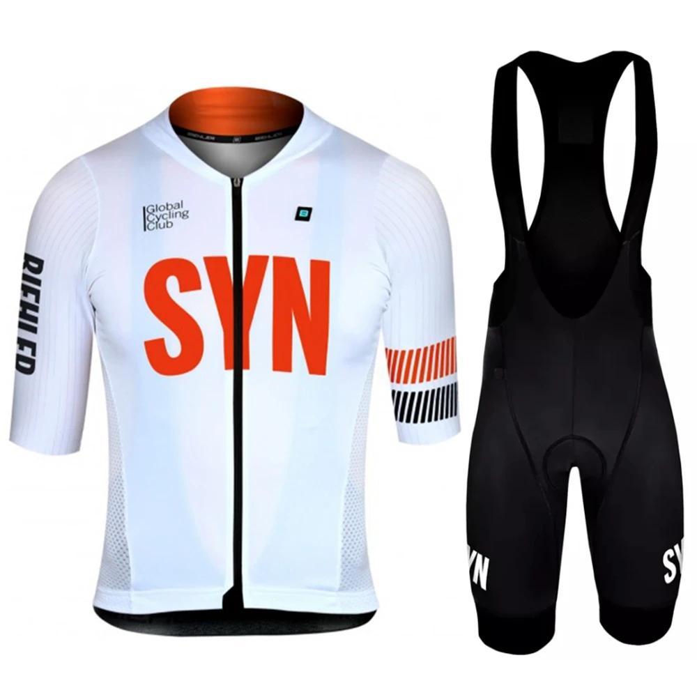 2026 Outdoor Cycling Suit Summer Breathable and Comfortable Men's Cycling Set Short Sleeve Jersey and Bib Shorts RedMTB Clothing