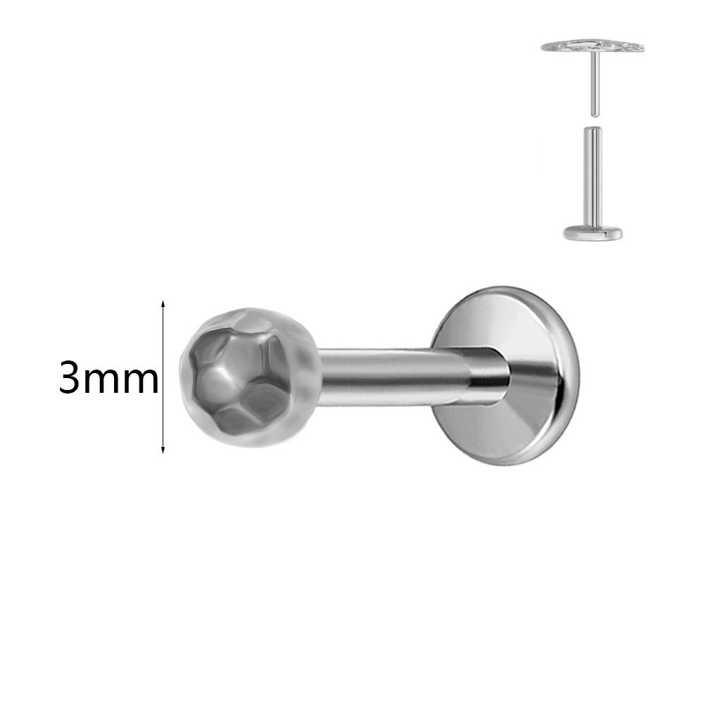 ASTM F136 G23 Титановый Пирсинг Кроличьи Ушки Серьга-Гвоздик Push In Безрезьбовой Лабрет 16/18/20G Хрящ Боди-Пирсинг
