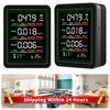 Монитор качества воздуха в помещении 5-в-1 Детектор температуры и влажности Тестер CO2 TVOC HCHO Тестер качества воздуха для дома и офиса
