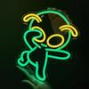 Инопланетянин Неоновый Зеленый Инопланетянин Неоновое Настенное Украшение Неоновая Вывеска Спальня Бар Бар Вечеринка Клуб Светодиодный Ночник Вывеска Подарок Вывеска, Вывеска, (37×29СМ)