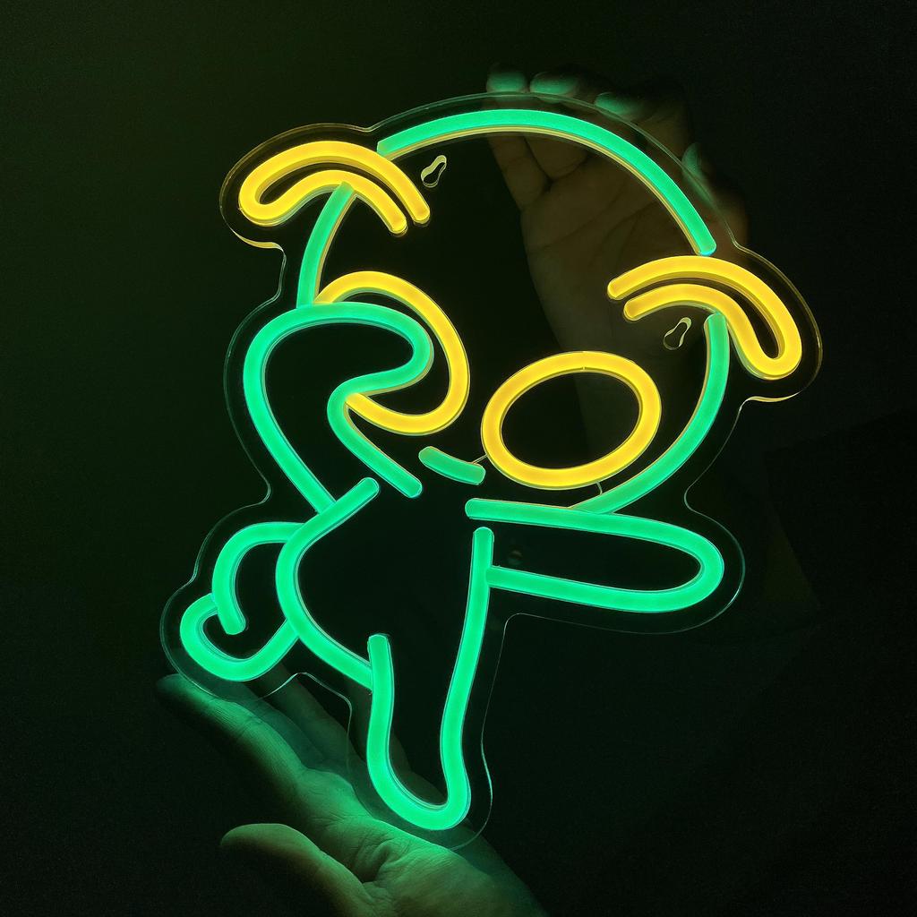 Инопланетянин Неоновый Зеленый Инопланетянин Неоновое Настенное Украшение Неоновая Вывеска Спальня Бар Бар Вечеринка Клуб Светодиодный Ночник Вывеска Подарок Вывеска, Вывеска, (37×29СМ)