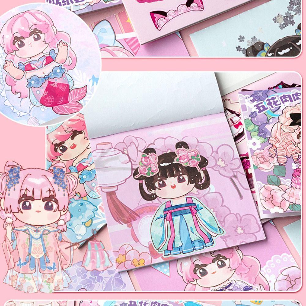 Cartoon Dress Up Sticker Paper Dress-up Outfit Stickers Painting Book Stickers  Kids