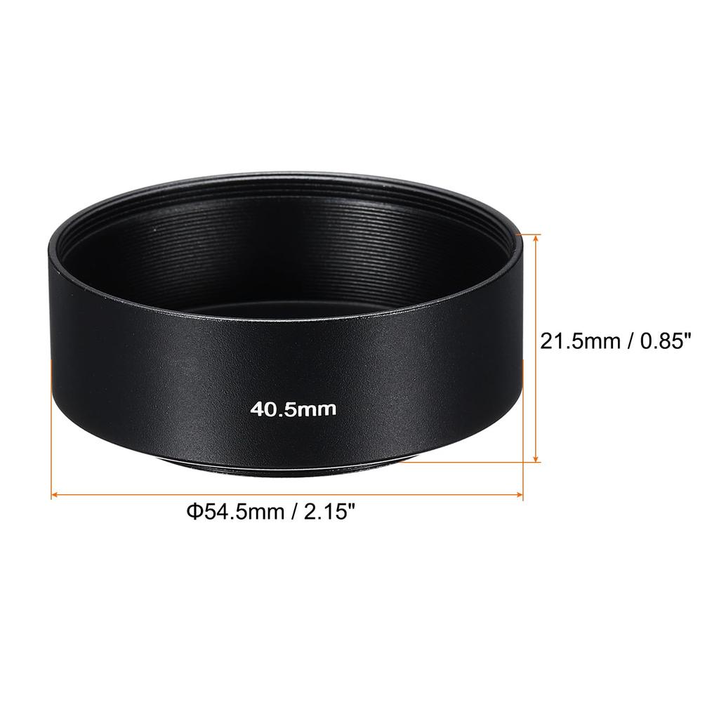 PATIKIL Lens Hood Standard Focus Fog Surface Internal Hood with 52mm Lens Cap and Cleaning Cloth for Camera Lens Black 40.5mm Anti-Reflective