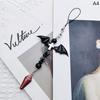 Black Punk Y2K Phone Pendant Chain Cool Girl Sweet Charm With Cross Butterfly Accessories For Phone Bag Lanyard Keychain