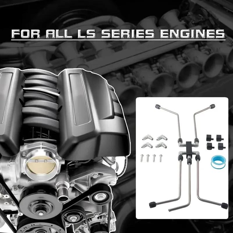 New AN4 LS Stainless Coolant Crossover Steam Vent Kit Compatible with for LS1 LS2, LS3, LS6, LS7, LS9 LSX Engines