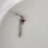 Gothic Demons Wing Chain Earrings Stainless Steel Ear Jewelry for Fashion Girls Dark Aesthetic Body Piercing Accessories