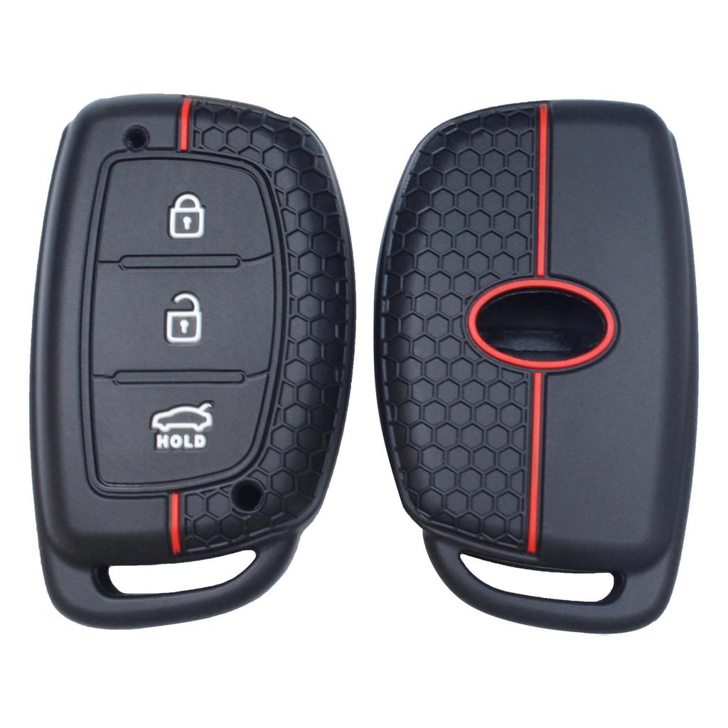 Силиконовый чехол для автомобильного ключа Hyundai/Kia 3-4 кнопки, сотовый дизайн