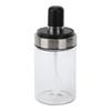 Transparent Glass Seasoning Jar Salt Pepper Seasoning Pot Bottle with Spoon for Kitchen Use