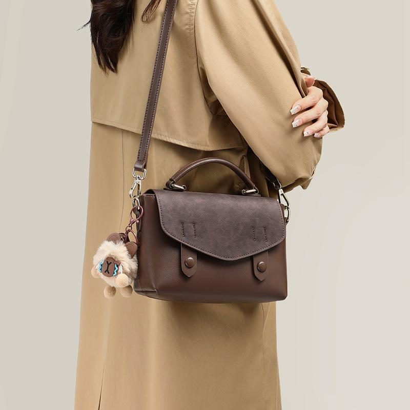 Handbag Women's 2026 New Summer Leather Women's Bag Crossbody Bag Light Luxury Cambridge Bag Shoulder Bag Luggage